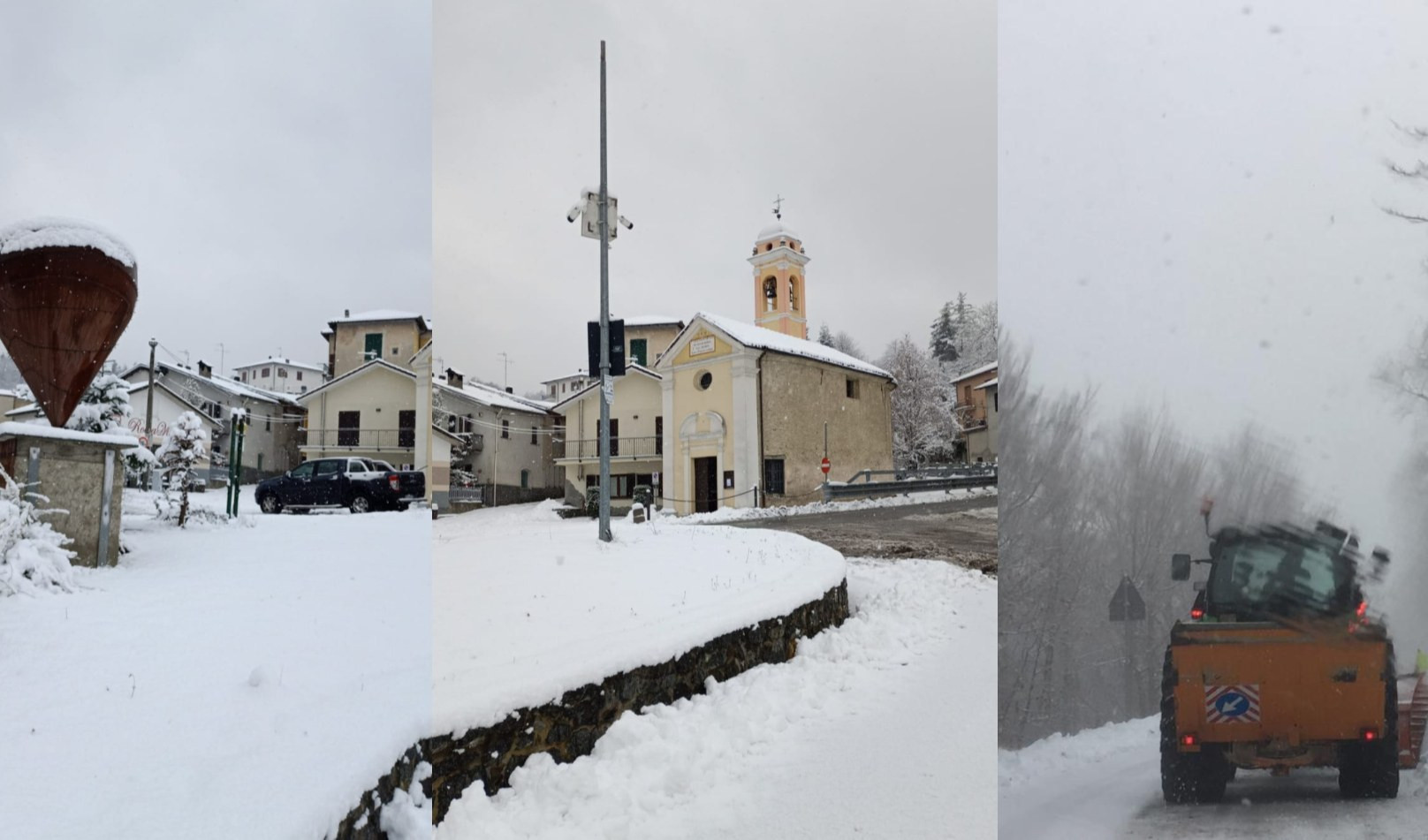 Prolungata l'allerta meteo neve, fiocchi in Val Bormida, Valle Scrivia e Valle Stura