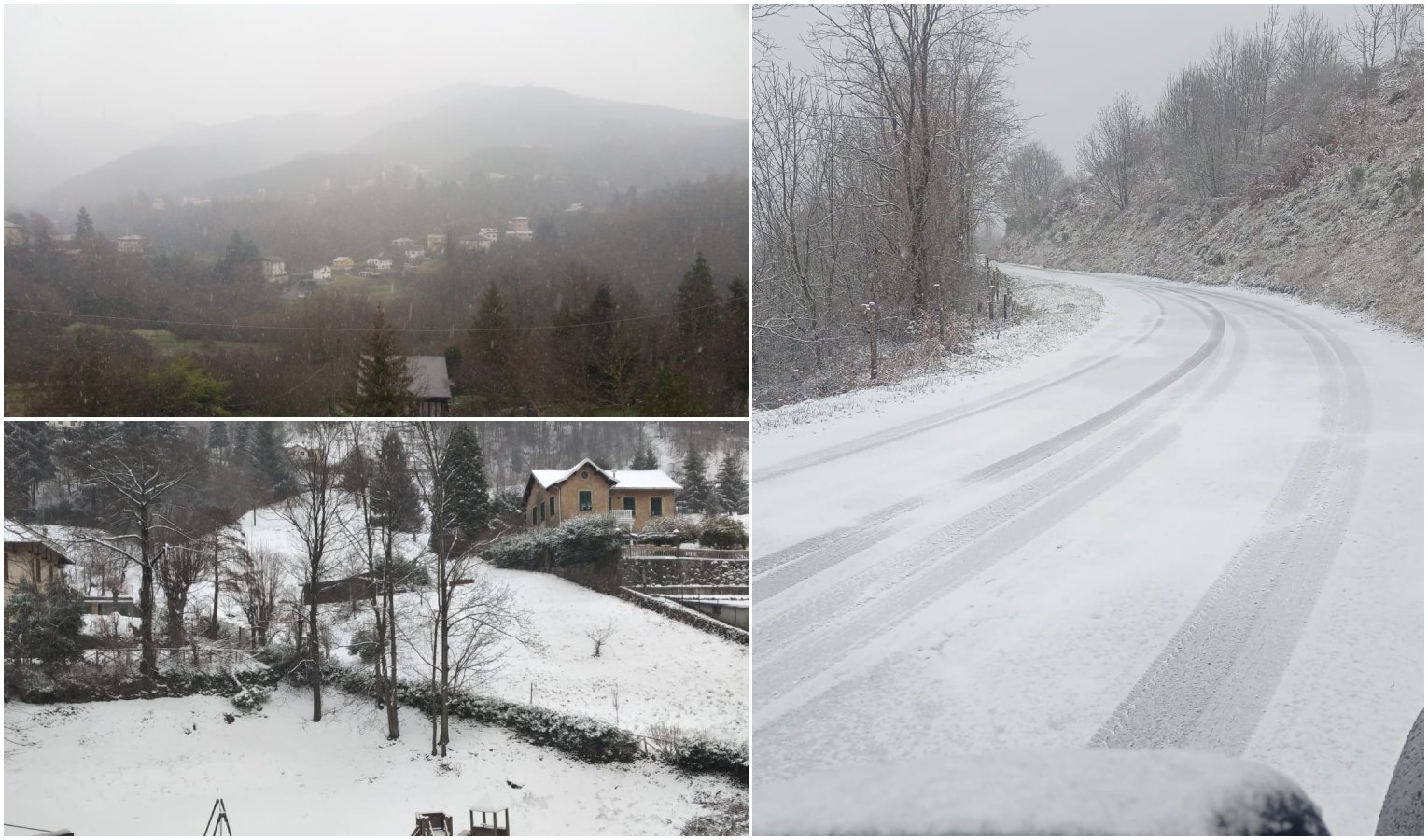 Maltempo in Liguria, allerta gialla per neve nell'entroterra: fiocchi nelle vallate