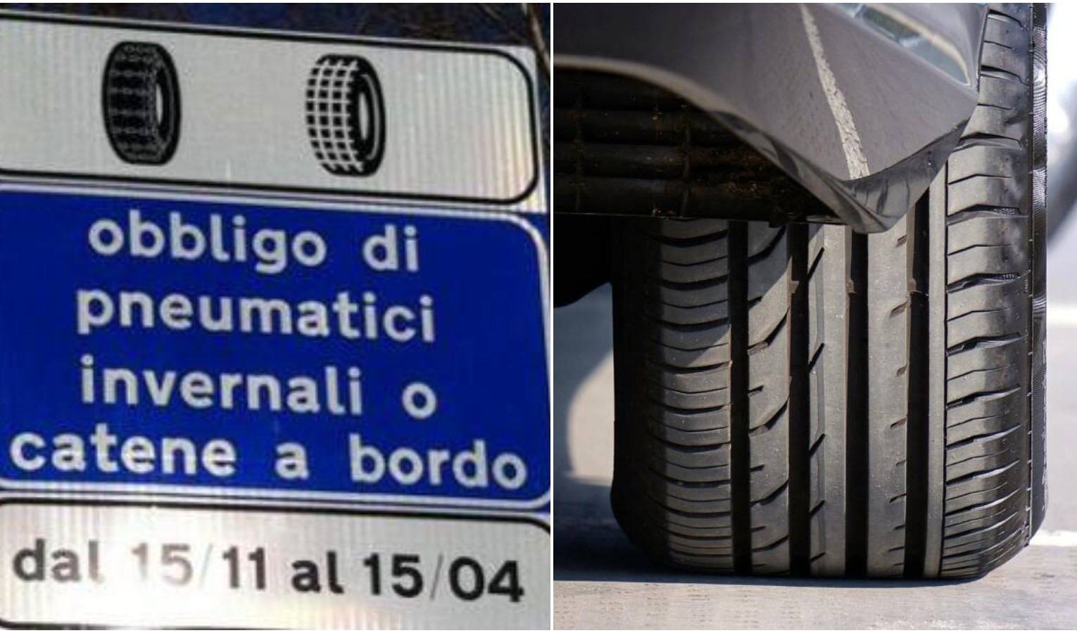 Obbligo di catene a bordo o pneumatici invernali: ecco le strade liguri interessate