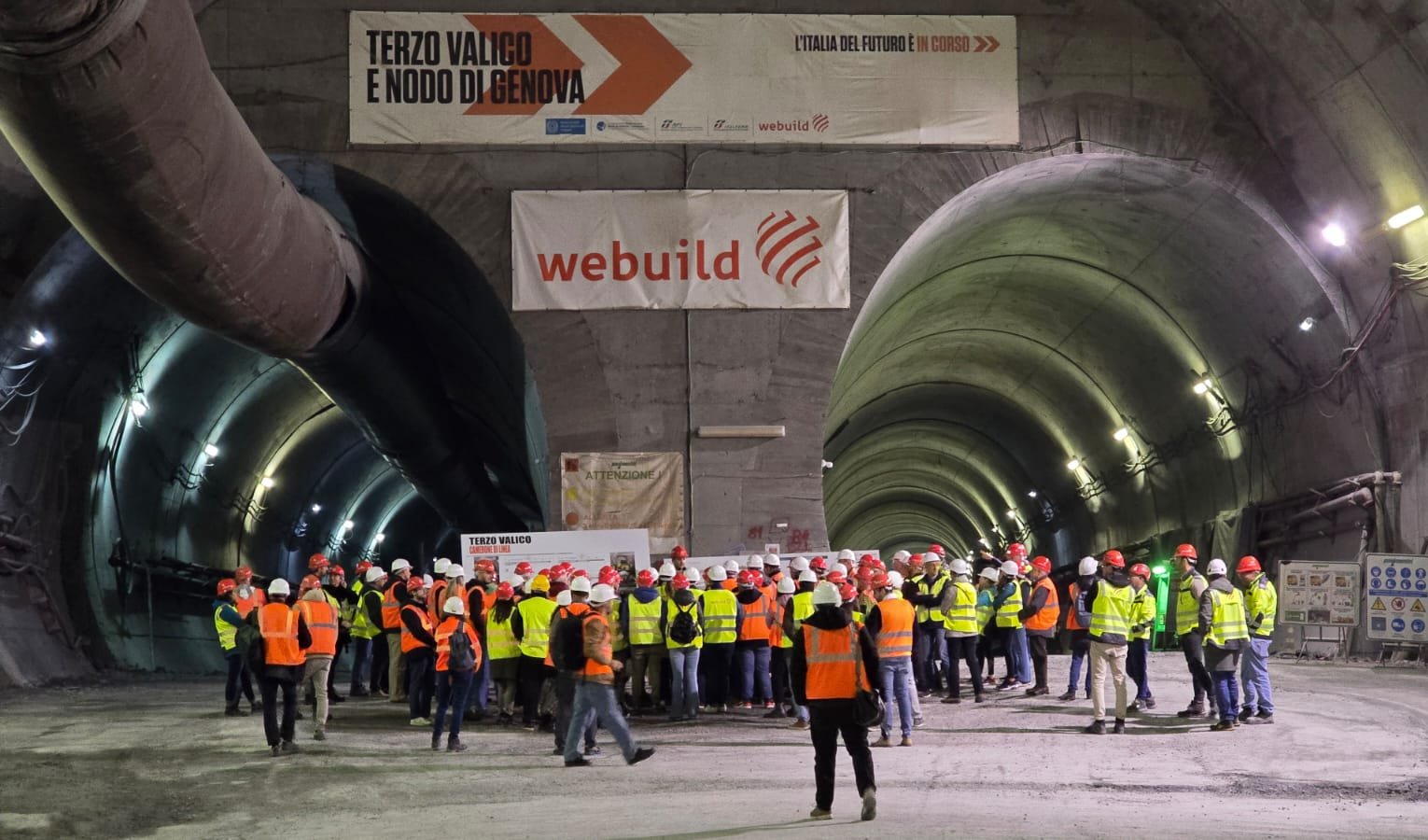 Il cantiere del Terzo valico Un cantiere con degli operai