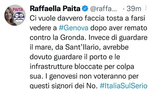 Elezioni, Paita (Iv): 