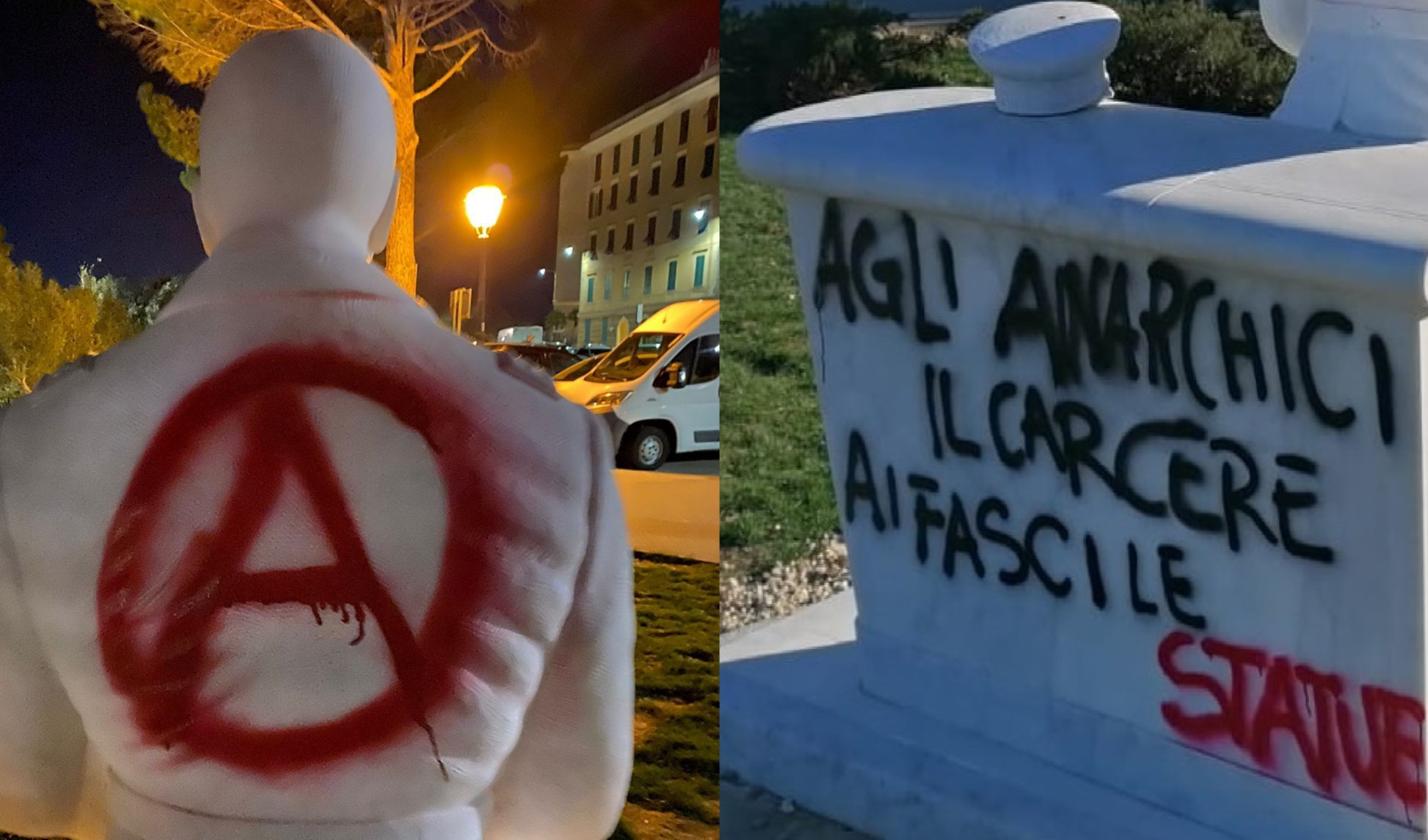 Genova, ancora scritte di odio sulla statua di Giorgio Parodi