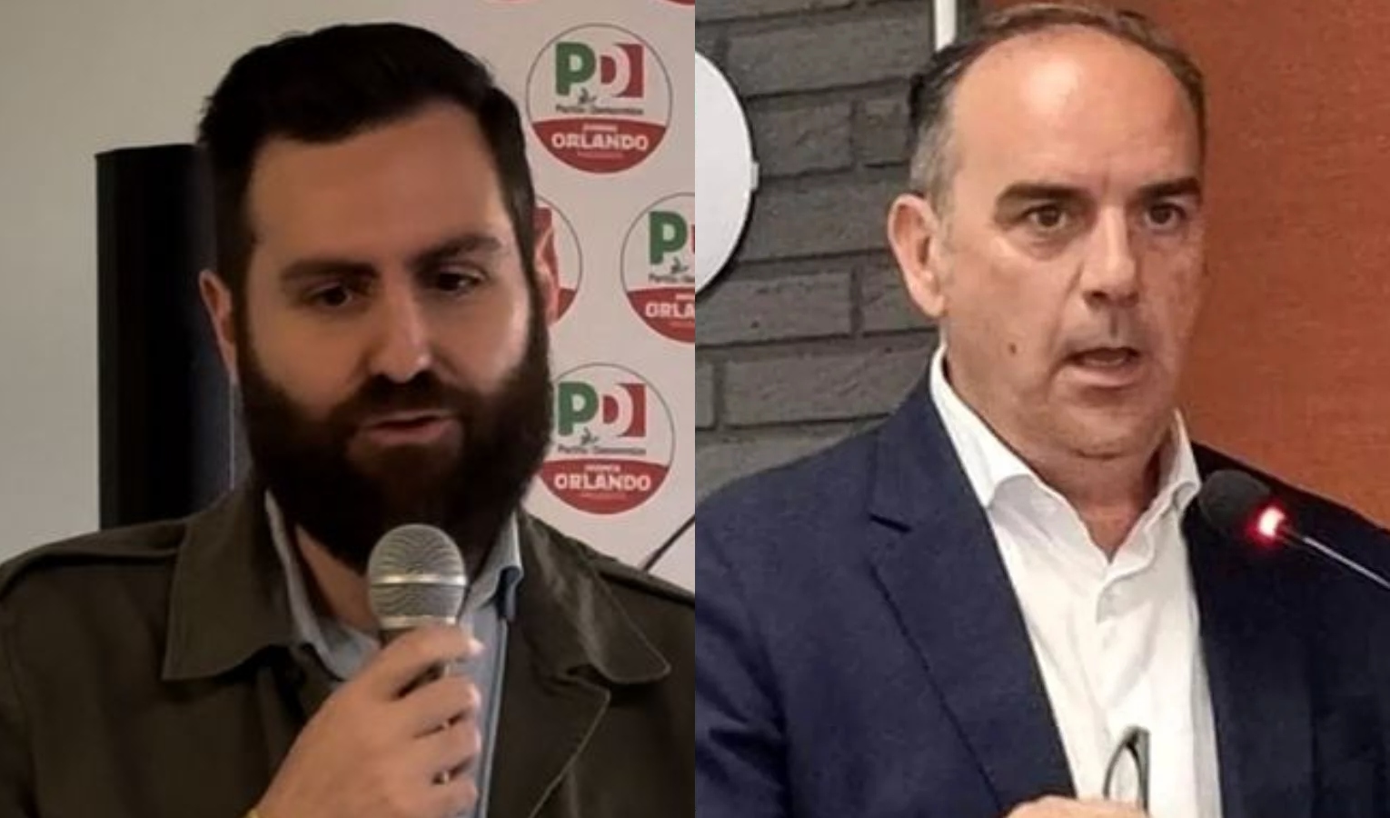 Il segretario del Pd genovese Simone D'Angelo e quello regionale Davide Natale Simone D'Angelo e Davide Natale