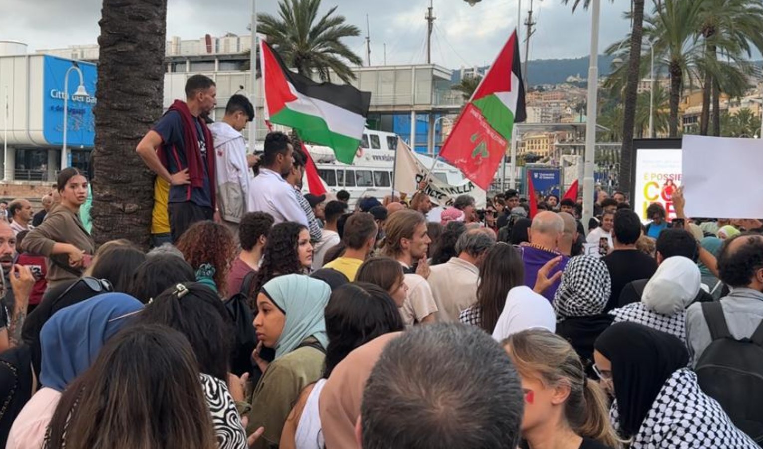 A Genova il grido dei palestinesi: 