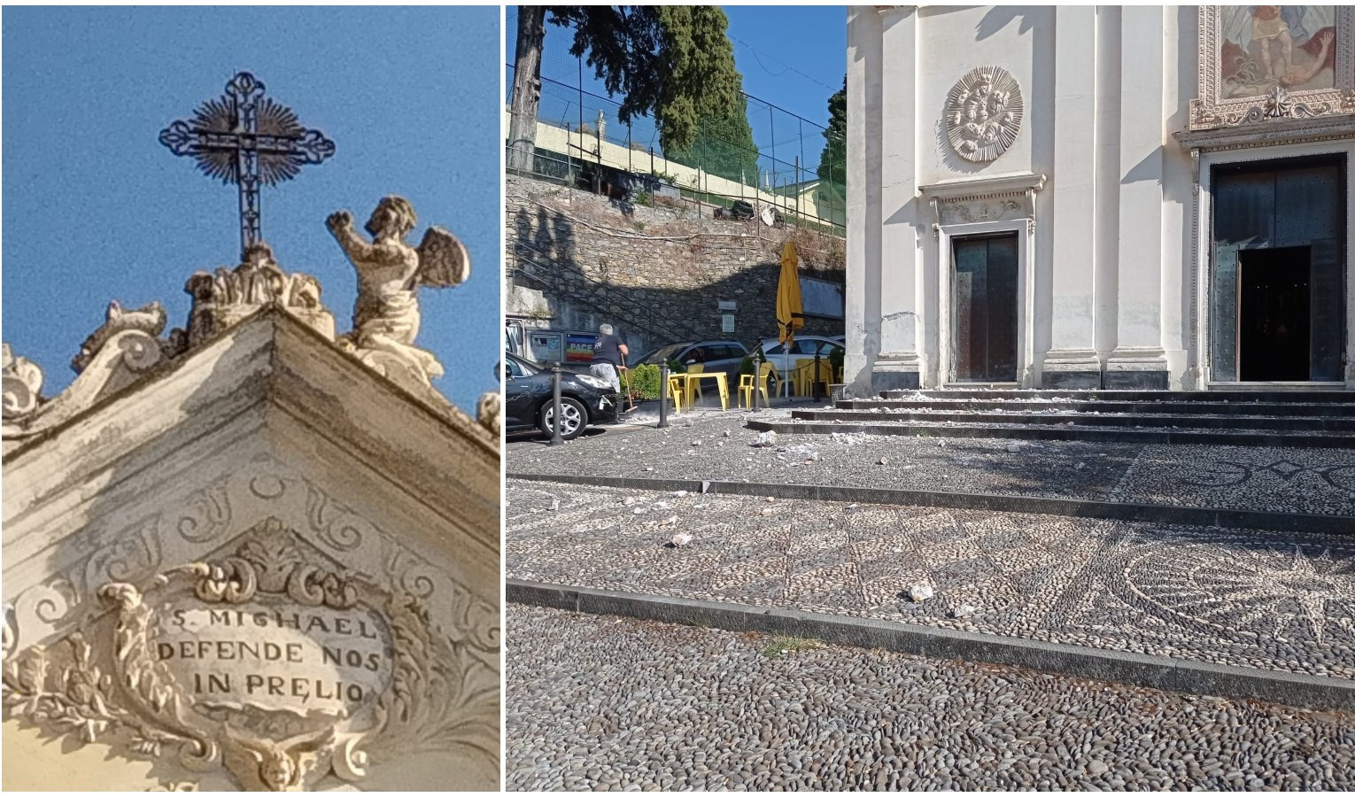 Scossa di terremoto, a Pieve Ligure crolla la statuina della chiesa