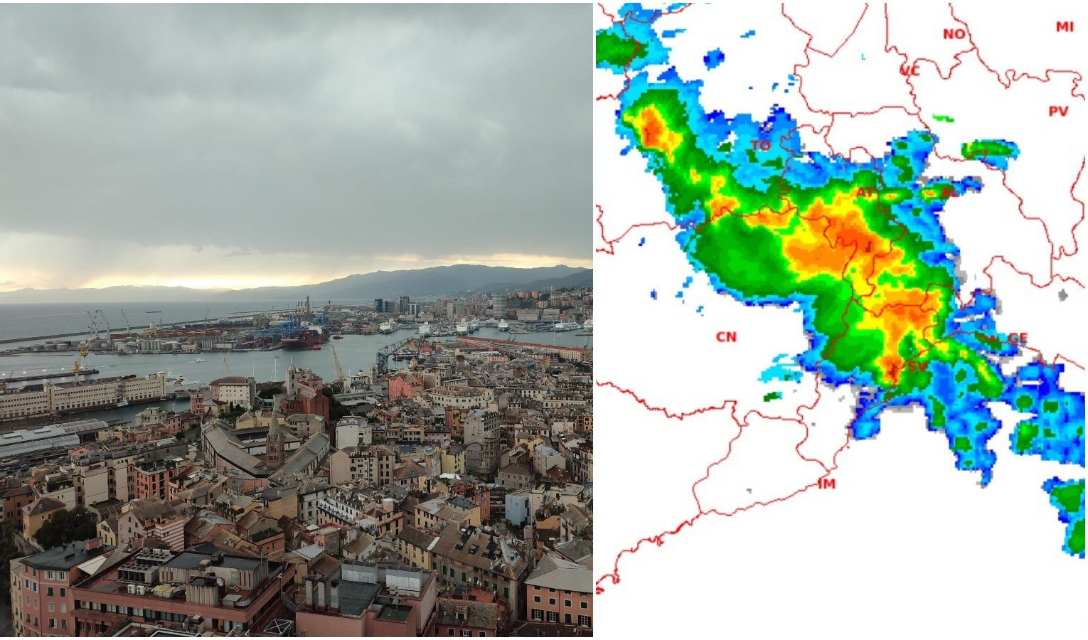 Riecco la pioggia in Liguria, temporale improvviso anche a Genova