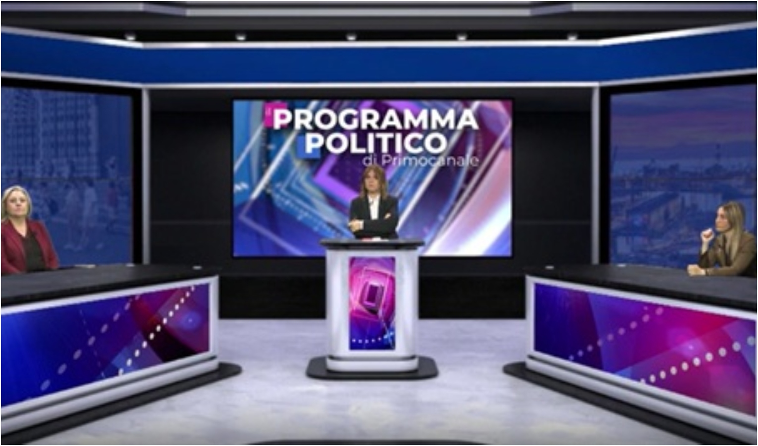 Programma politico in studio a Primocanale