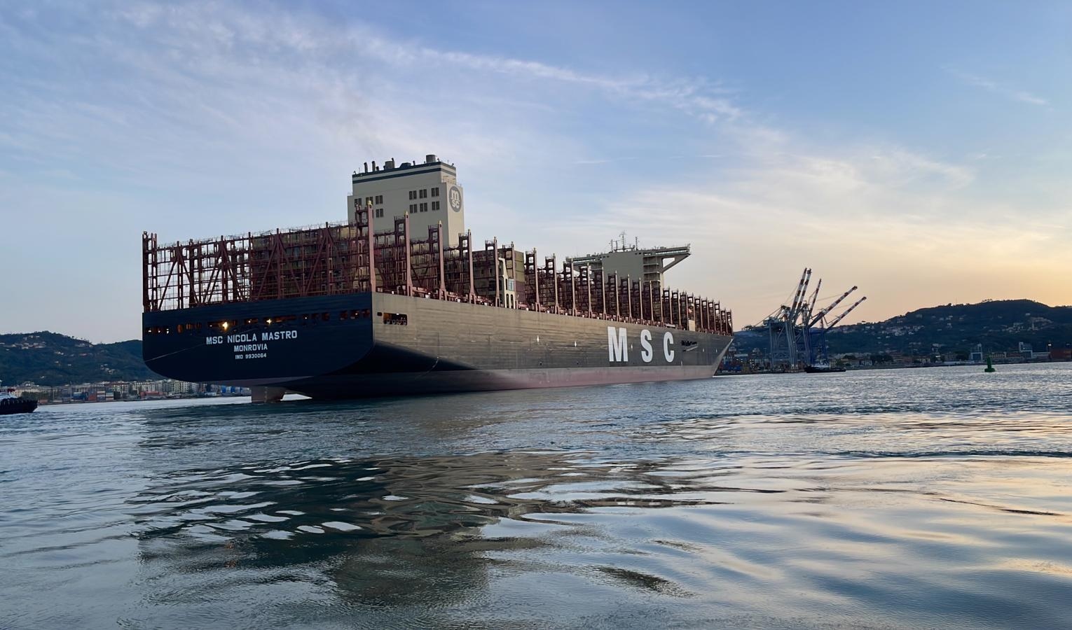 Portacontainer Msc da record arriva al porto di Genova
