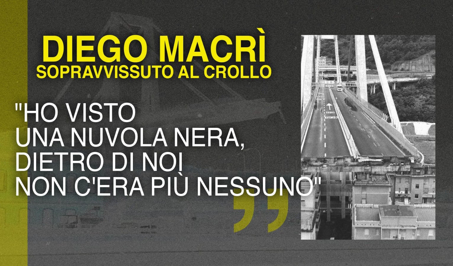 Testimoni Morandi, Macrì: 