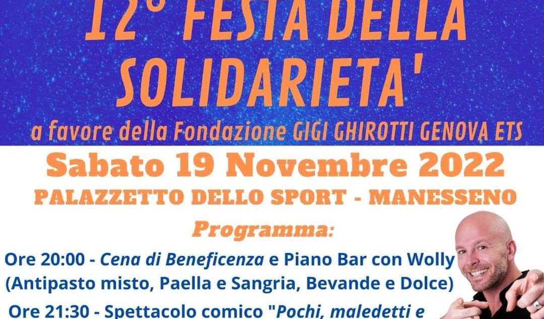 Sant'Olcese: sabato la Festa di Solidarietà pro Ghirotti 