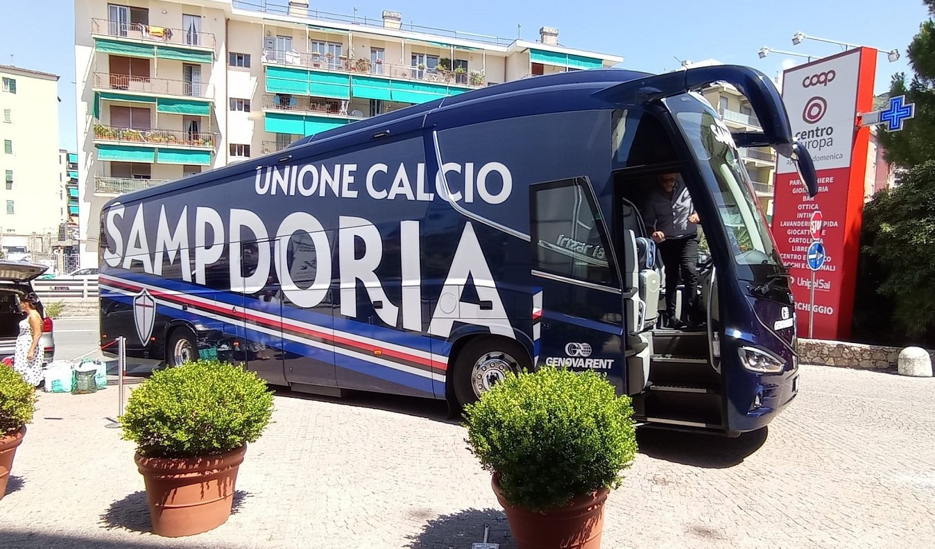 Sampdoria, raduno e partenza per il ritiro di Ponte di Legno