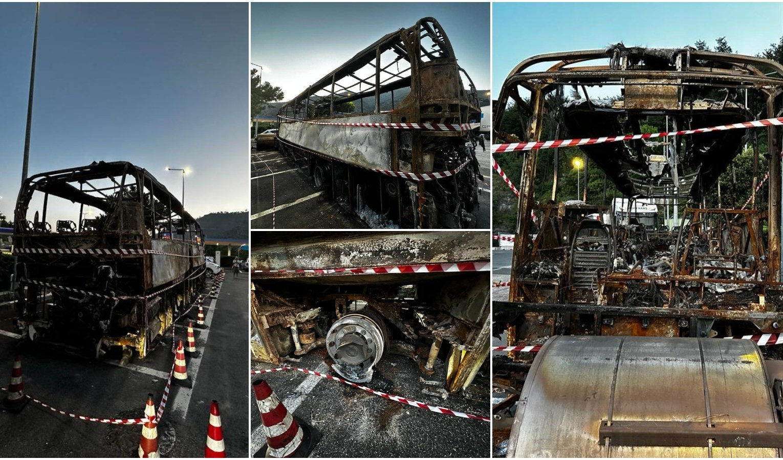  Pullman in fiamme: indagine sul modello del veicolo andato a fuoco