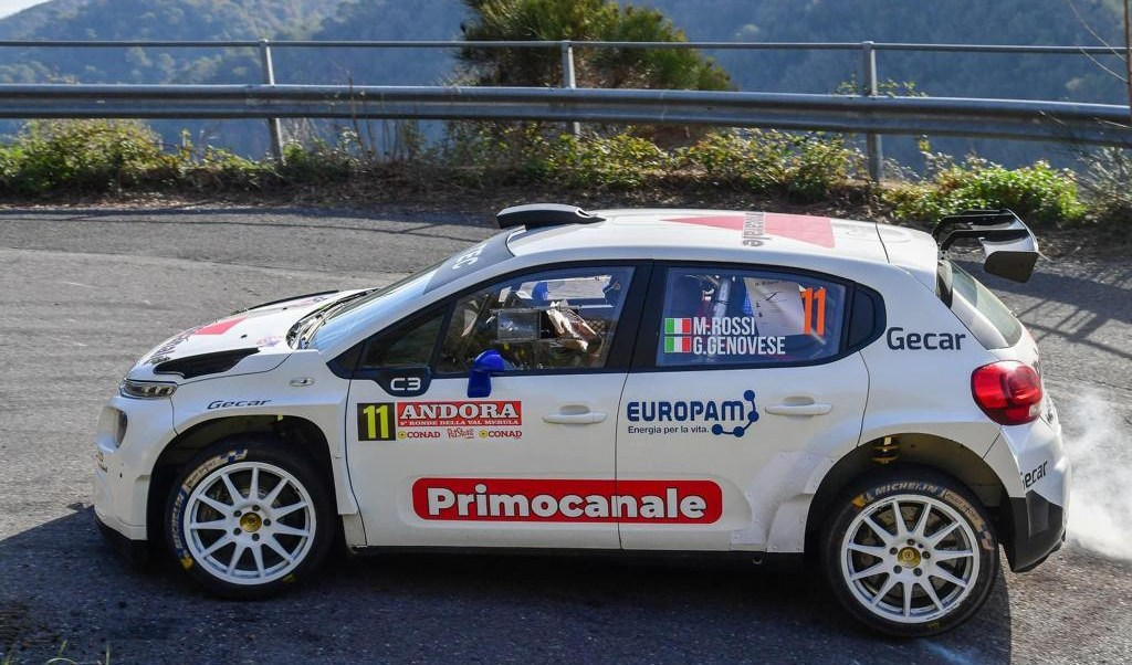 Nona edizione del rally Ronde Val Merula. Shakedown per Maurizio Rossi a bordo di una Citroen C3