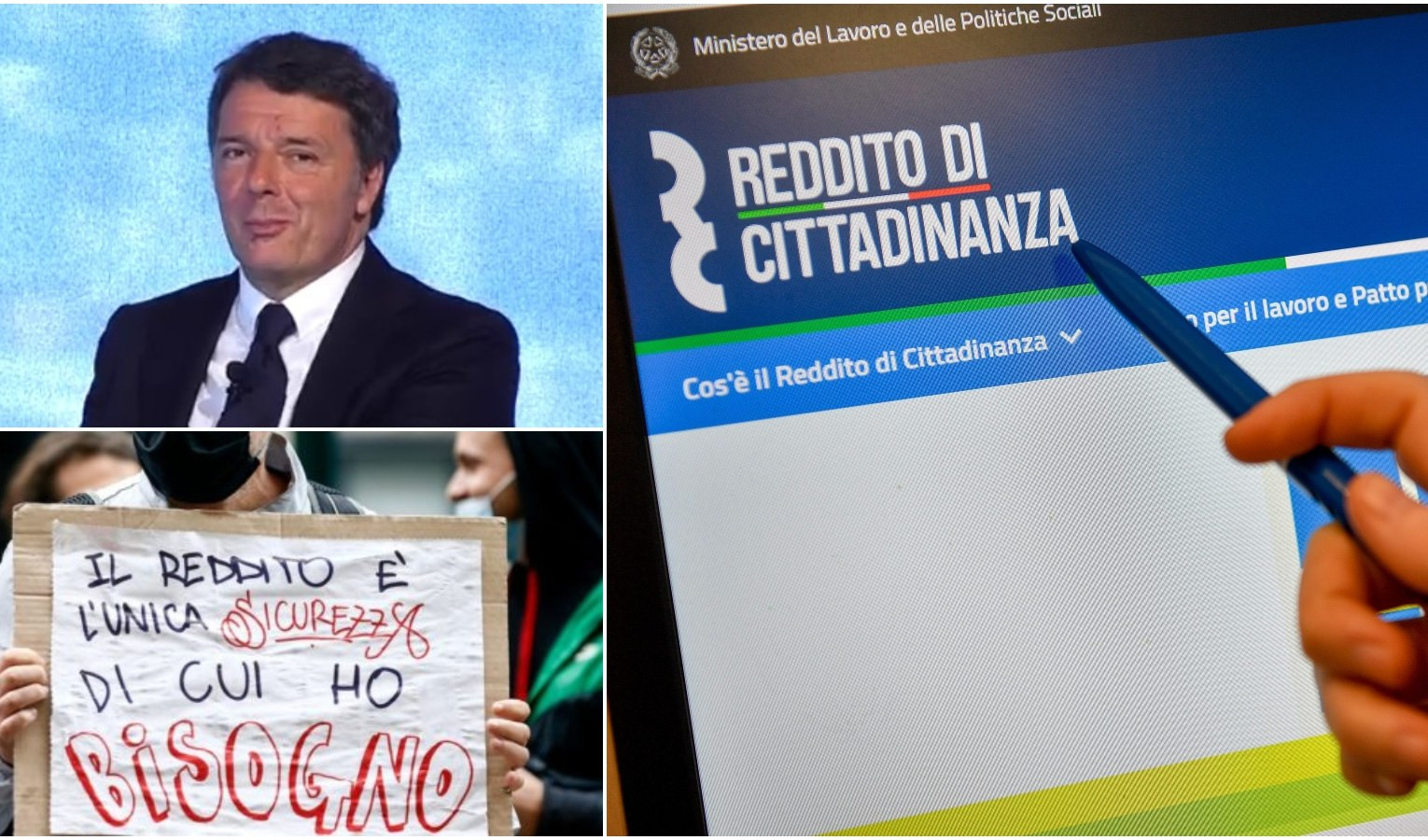 Renzi contro il reddito di cittadinanza: 