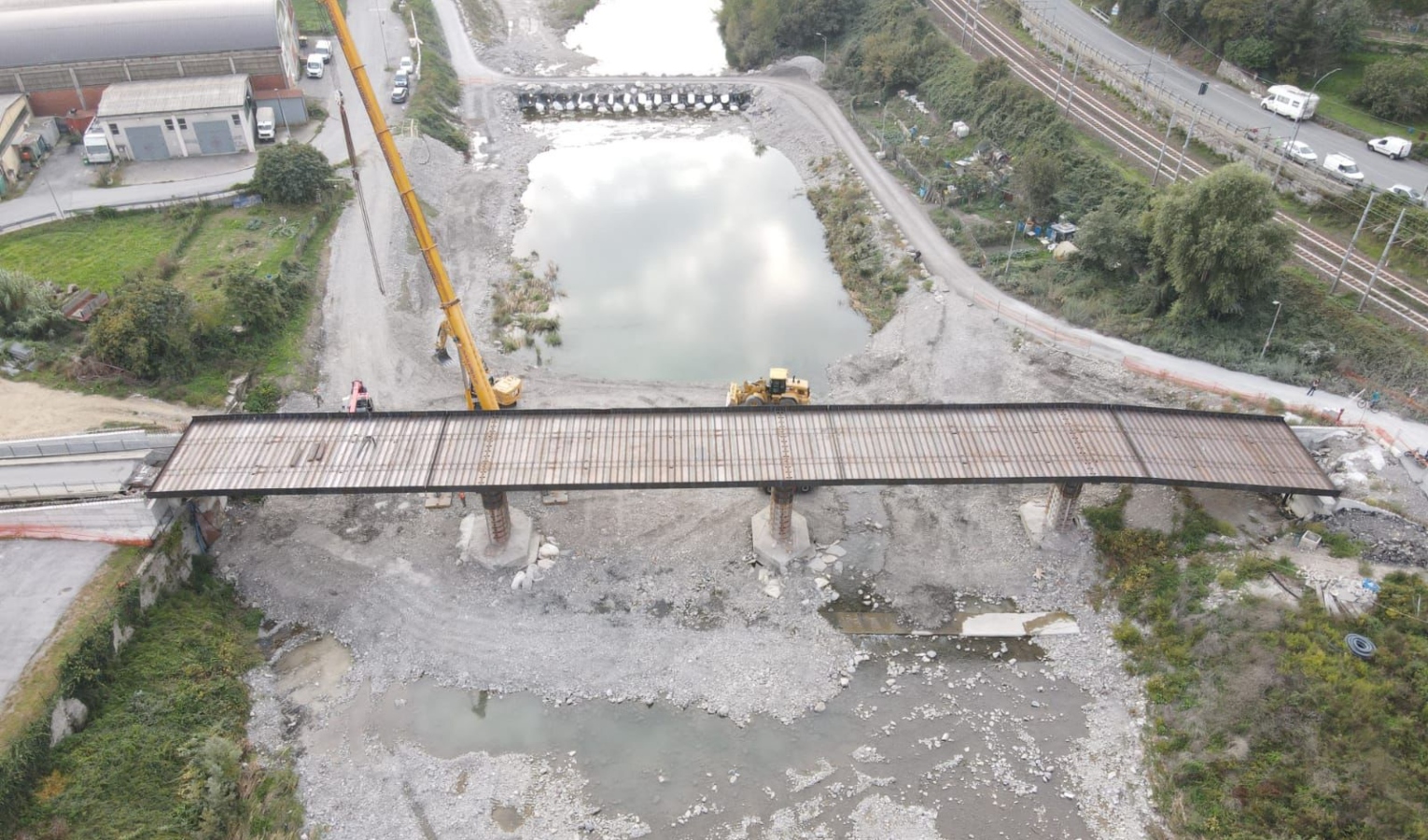 Nuovo ponte sul torrente Scrivia, posa completata 