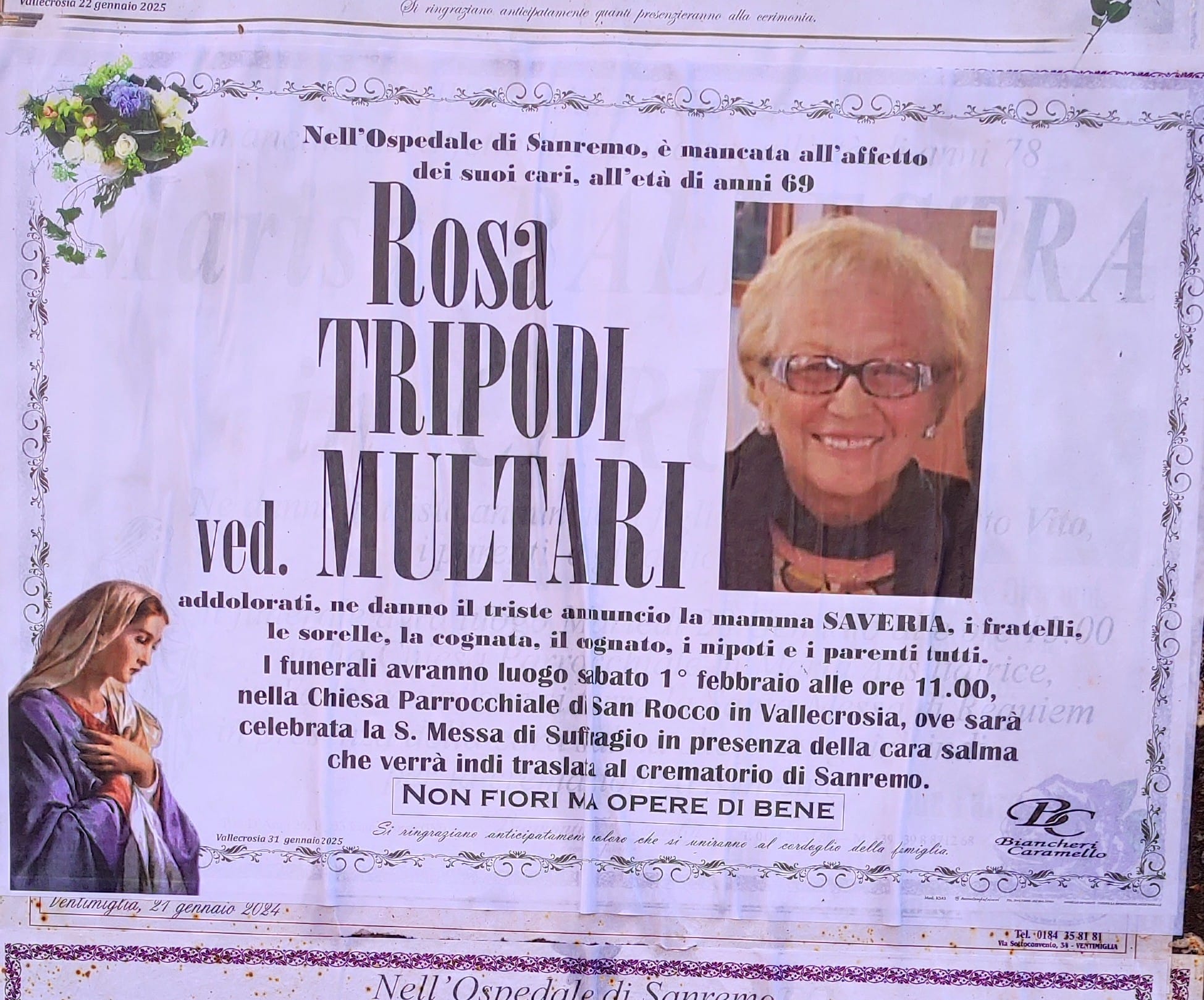 Addio a Rosa, mamma di Antonella uccisa da Luca Delfino