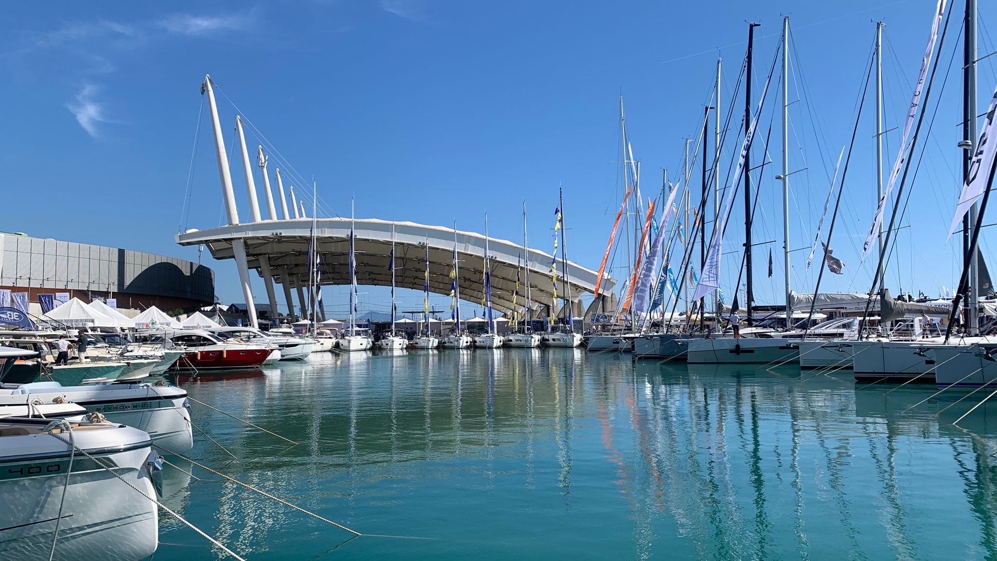 Uno scorcio della 65esima edizione del Salone Nautico di Genova Il mare con tante barche