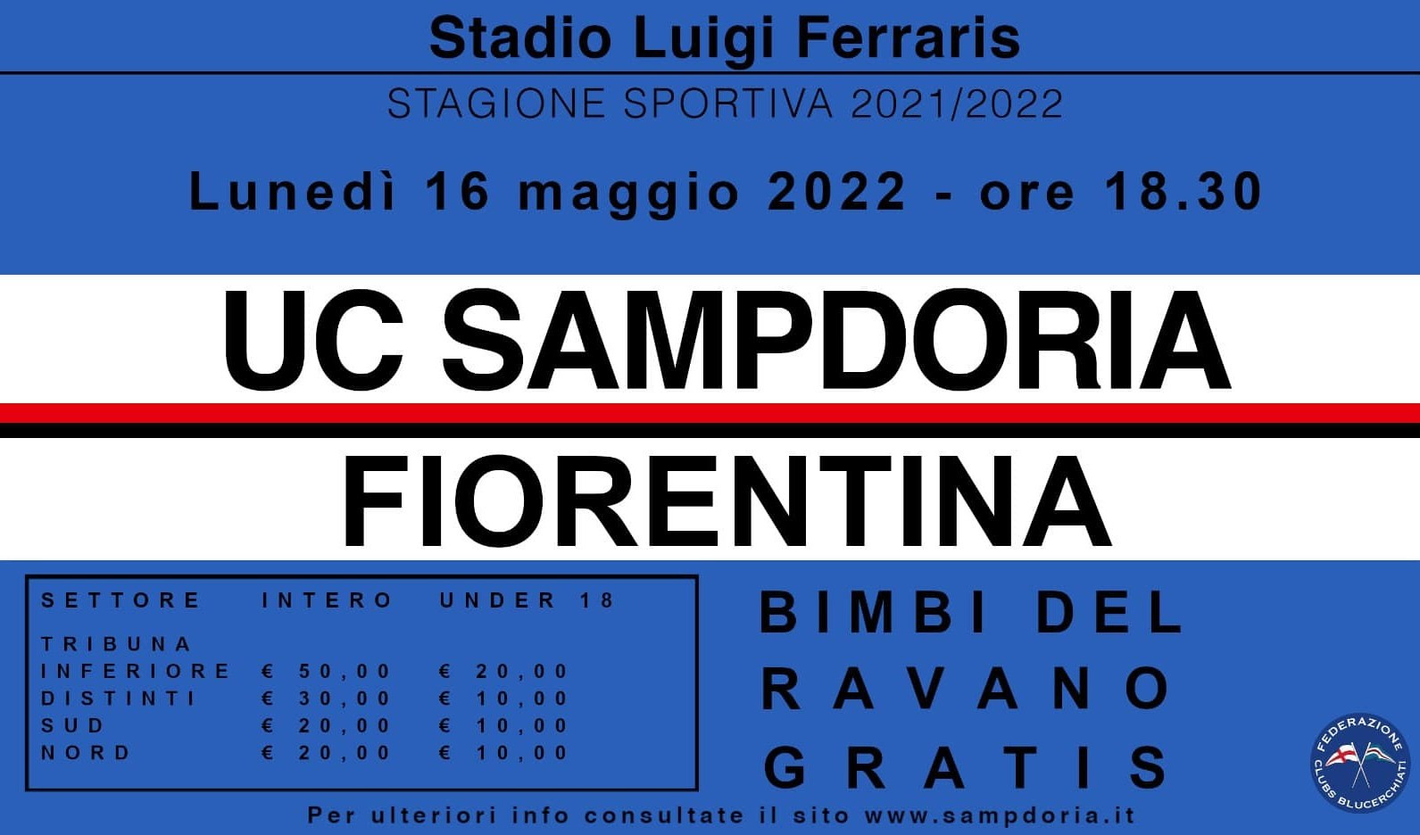 Sampdoria, tifosi Federclubs a fianco della squadra: 