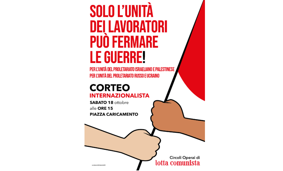 A Genova sabato 18 ottobre il corteo internazionalista contro tutte le guerre
