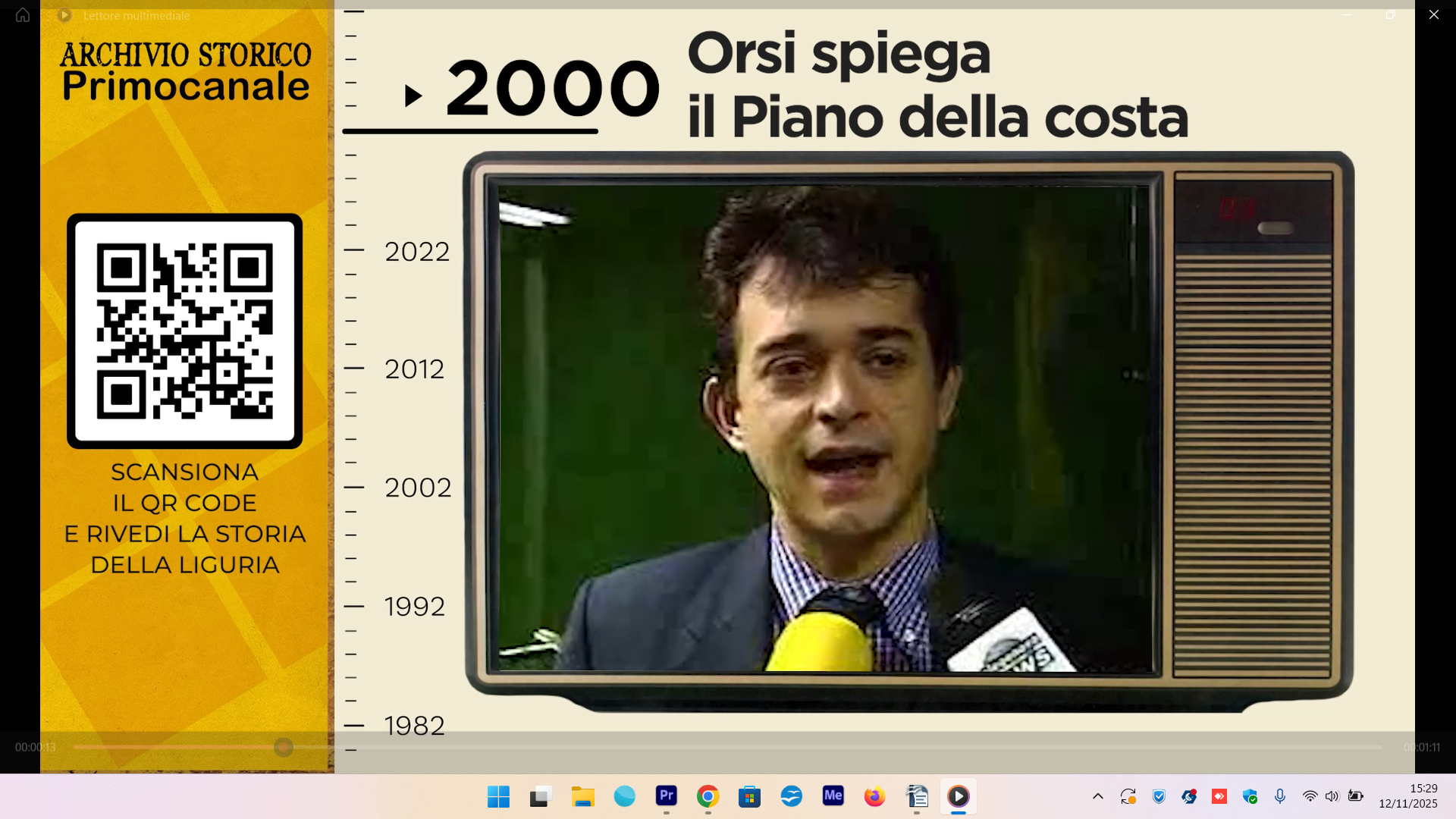 Archivio storico - Il vicepresidente della Regione Orsi spiega il Piano della costa (2000)