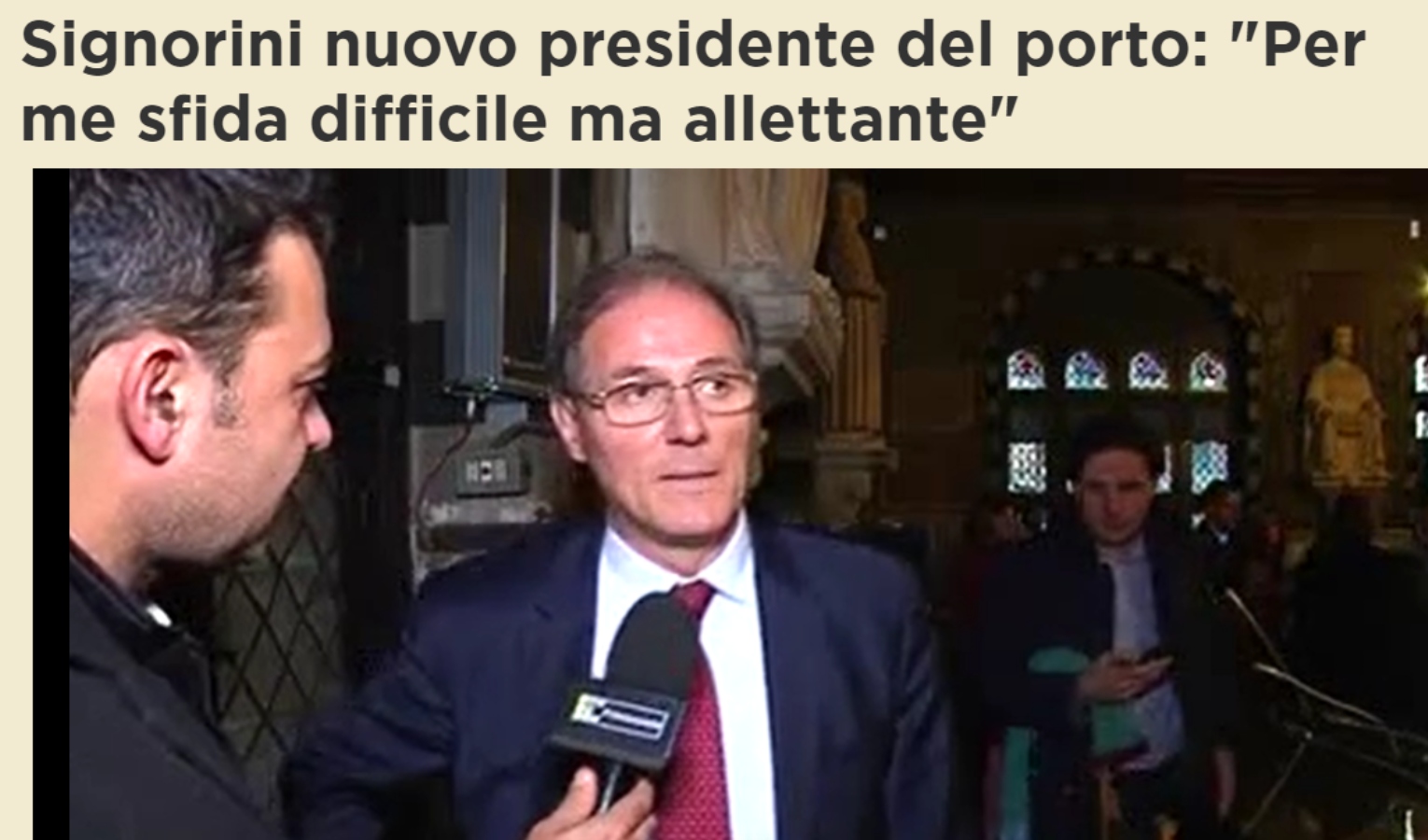 Dall'archivio storico di Primocanale, 2016: Signorini presidente del porto