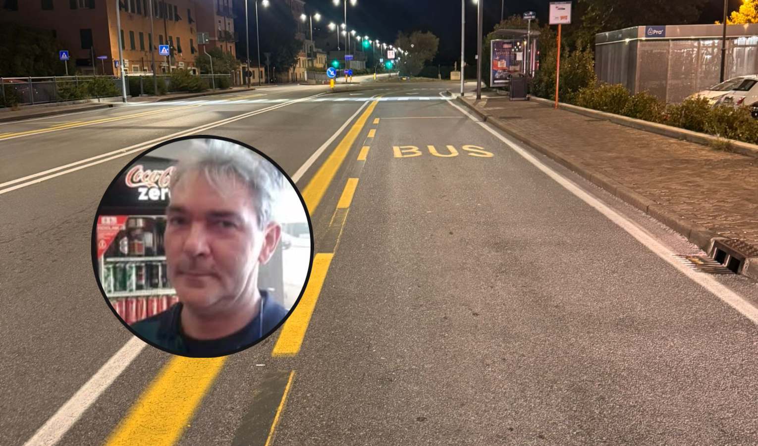 La strada di Genova dove è avvenuto l'incidente e il profilo della vittima, Silvio Raimondi