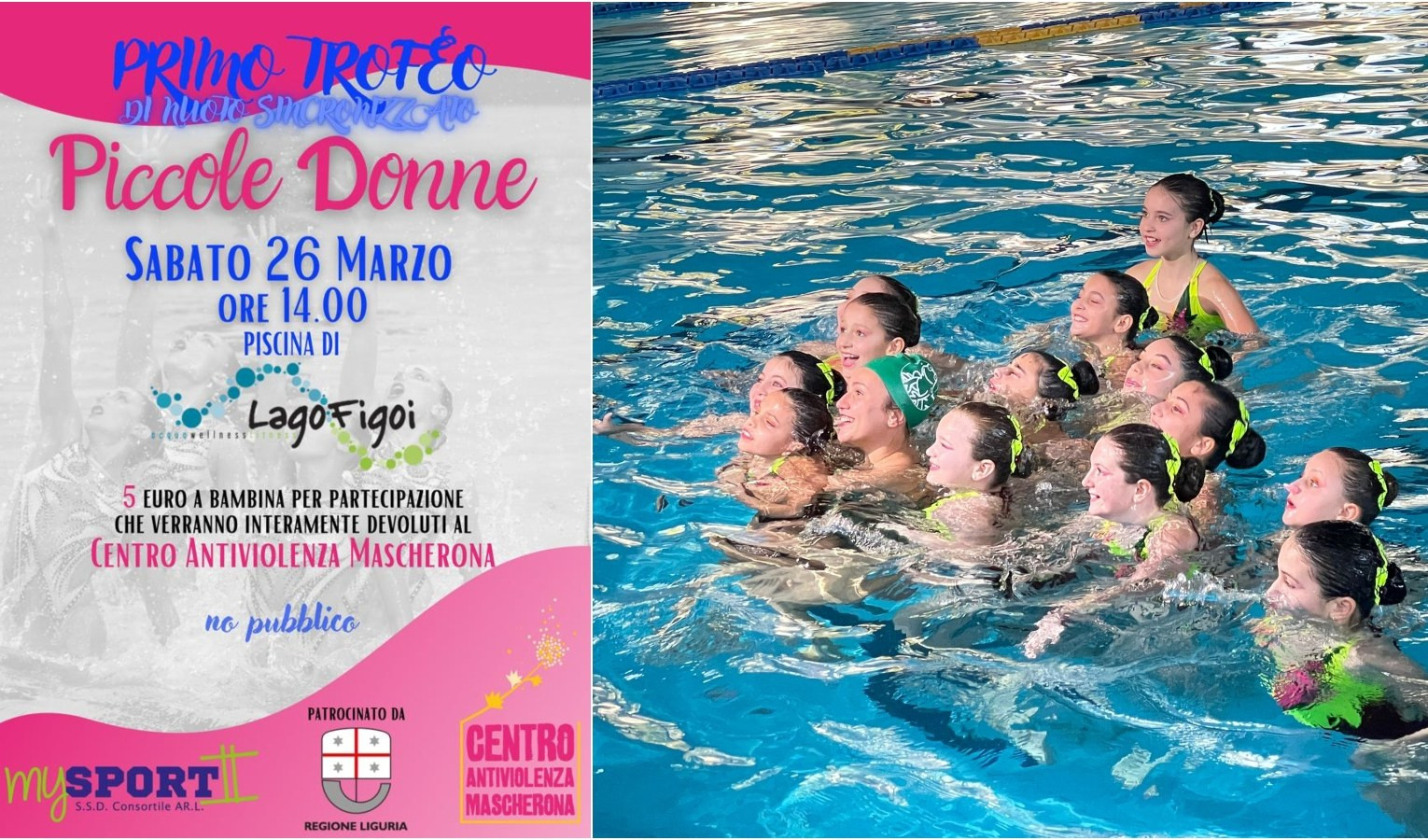 'Piccole donne', torneo di nuoto sincronizzato contro la violenza