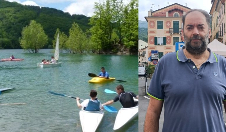 Torriglia, in canoa sul lago: così il Brugneto diventa un'attrazione turistica