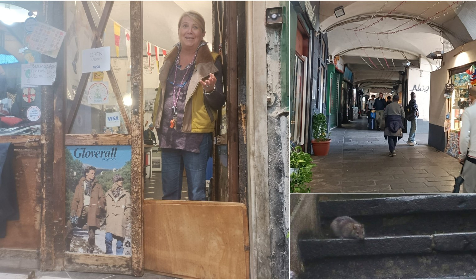 Genova, degrado vicoli: nella bottega storica la barriera anti topi