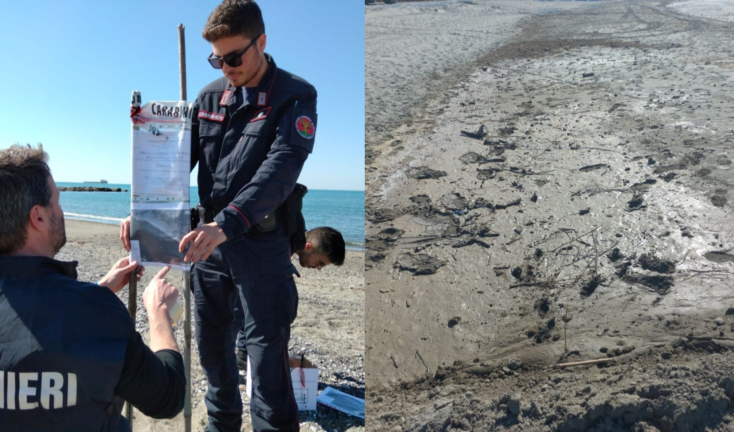 Sabbia non conforme, pozze di fango e acqua torbida: spiaggia sequestrata a Sarzana