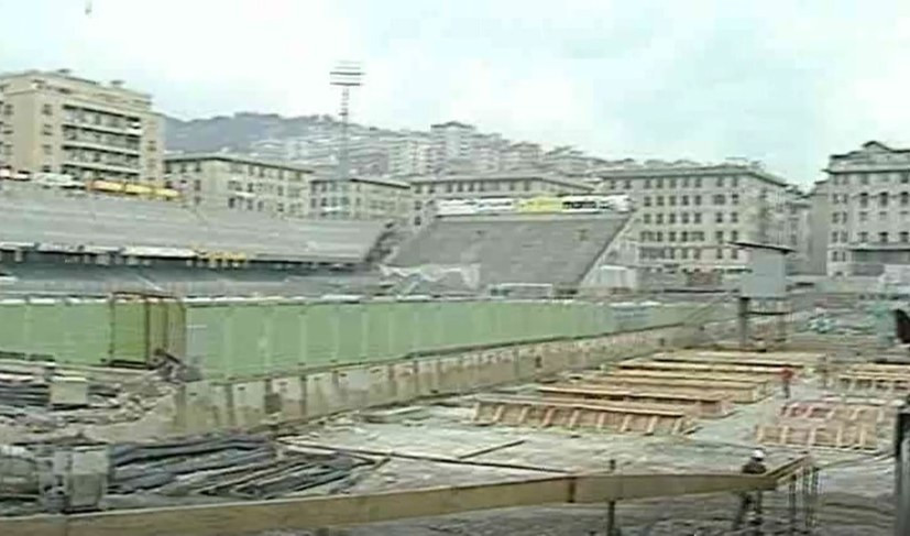 Lavori stadio Ferraris 1990