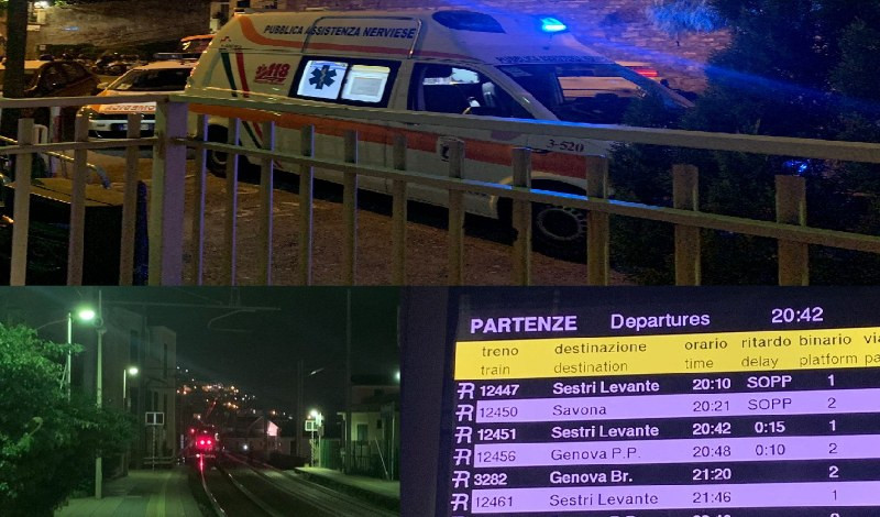 Tragedia a Bogliasco: giovane travolto e ucciso da un treno