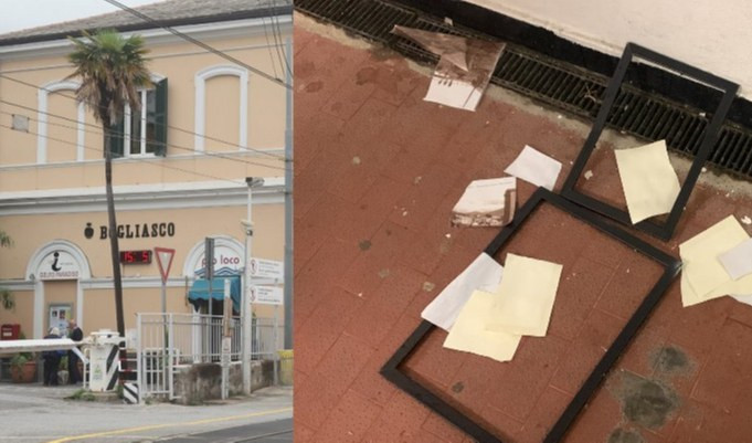 Bogliasco, vandali in azione nella stazione ferroviaria