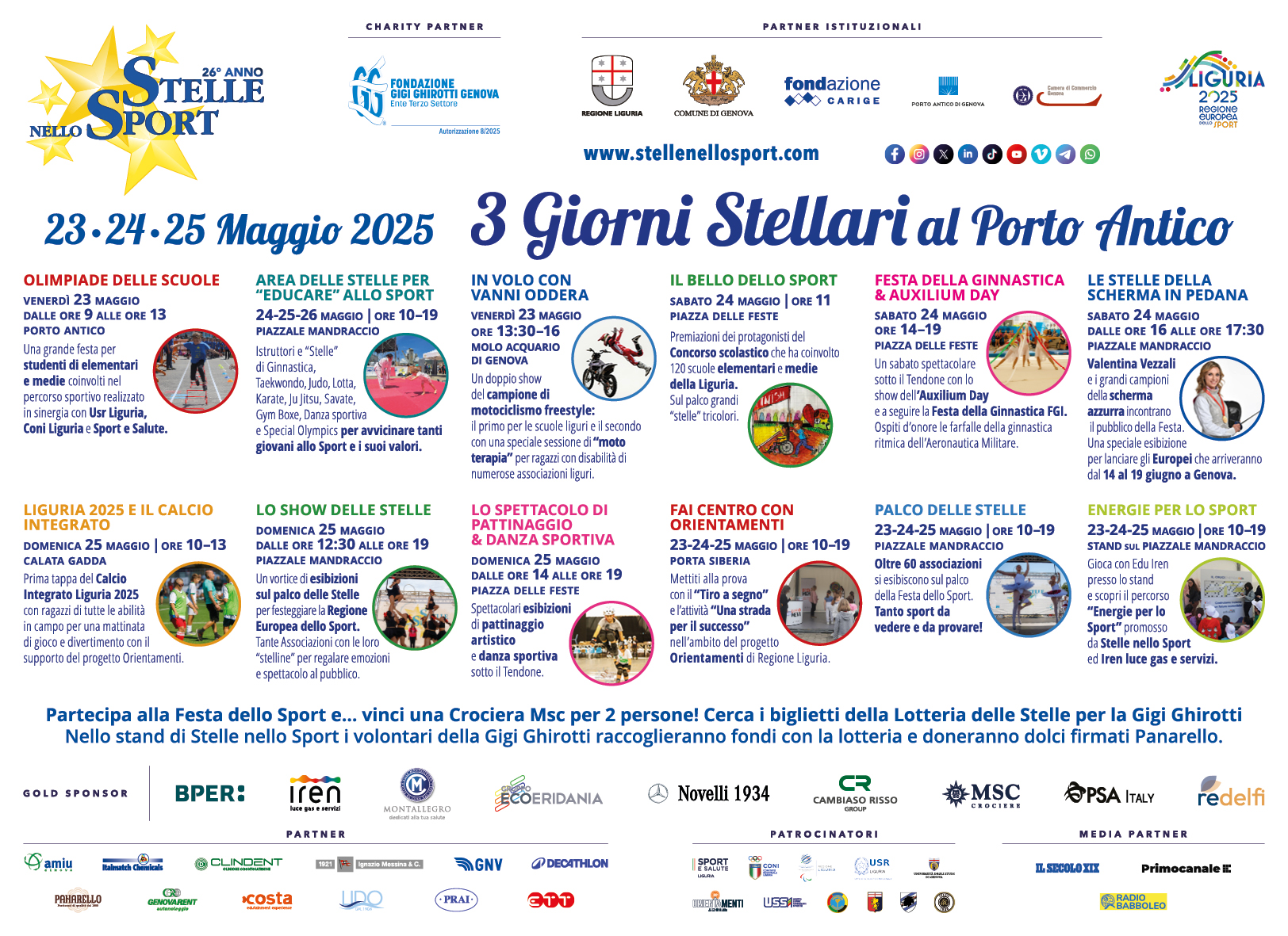 Il programma della Festa dello Sport al Porto Antico di Genova