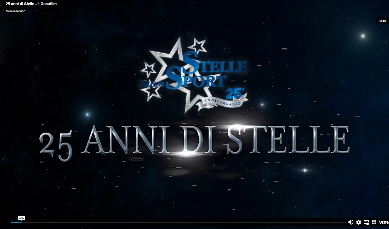 On Air il DocuFilm sui 25 anni di Stelle nello Sport