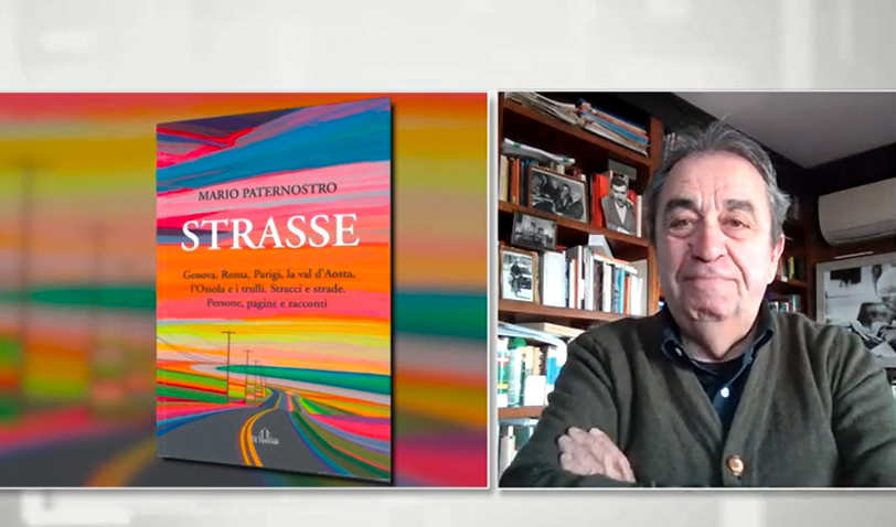 Mario Paternostro presenta il suo ultimo libro Mario Paternostro e la copertina del suo ultimo libro Strasse