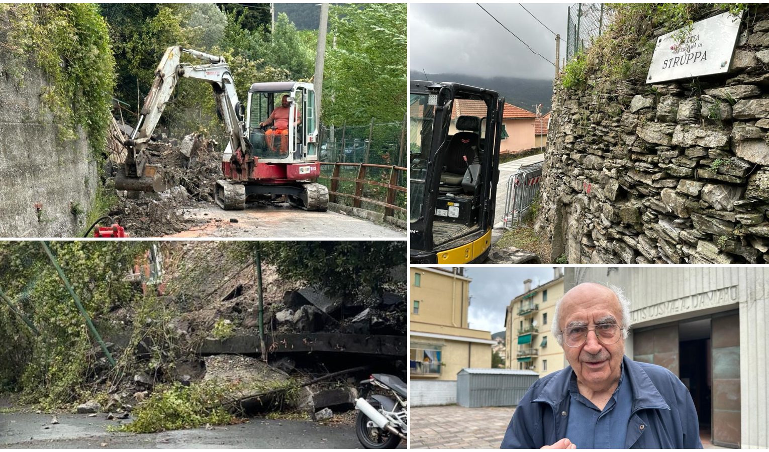 Genova, frana annunciata a Struppa: 400 abitanti isolati in via Trossarelli