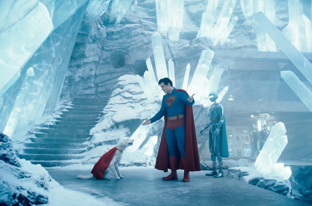 Superman insieme al cane Krypto