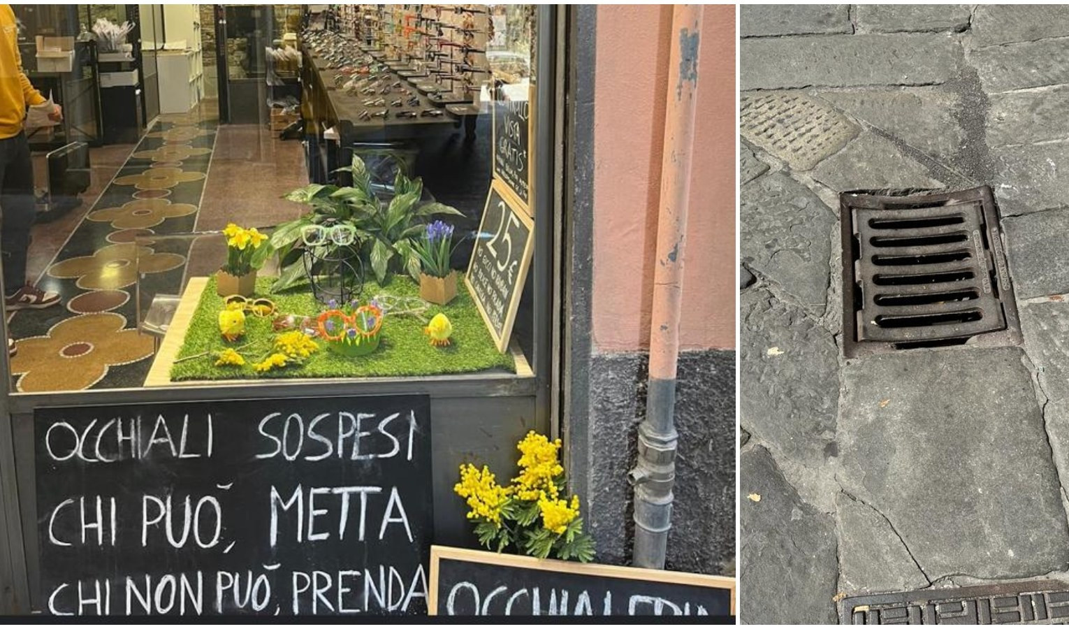 Genova, gang del tombino svaligia l'occhialeria sociale di Prè