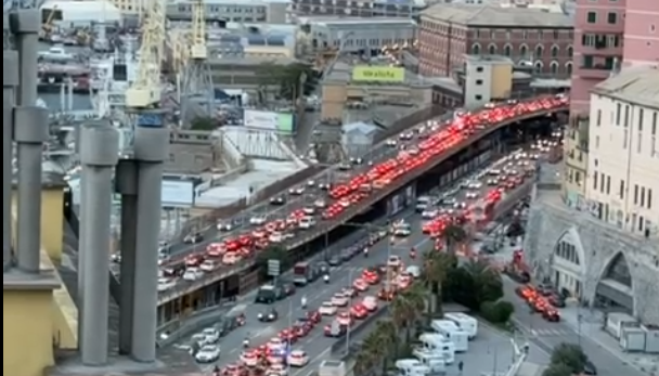 Genova, ancora una serata con il traffico in tilt