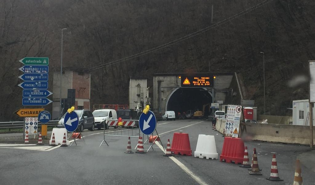 Tunnel Ferriere riapre a 'metà', rischio caos in Valfontanabuona