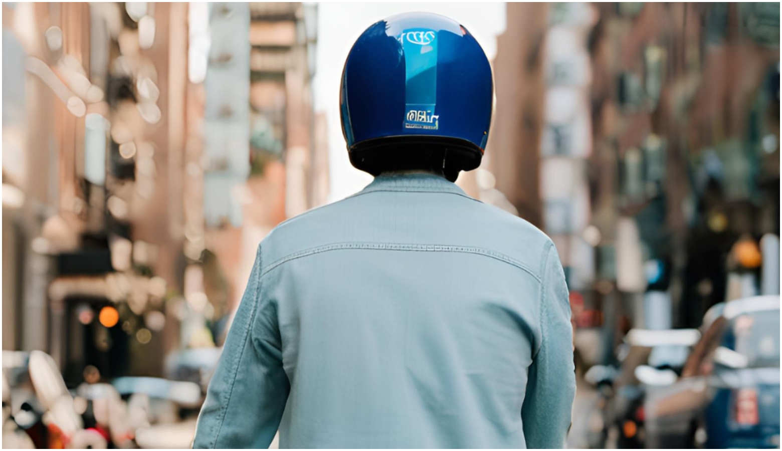 Uomo in scooter