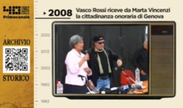 Dall'archivio storico di Primocanale, 2008: Vasco Rossi cittadino onorario di Genova 