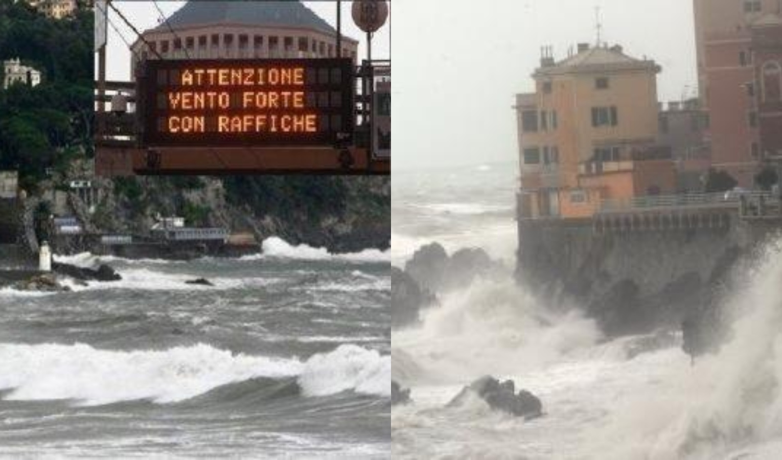 In arrivo sulla Liguria vento forte di burrasca e mareggiate intense 