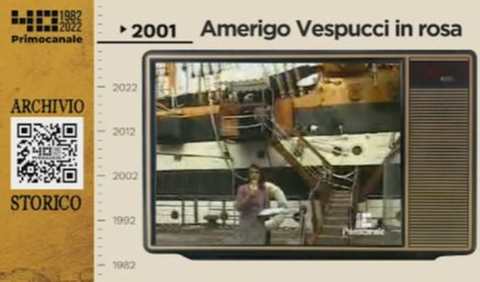 Dall'archivio storico di Primocanale, 2001: l'Amerigo Vespucci in rosa