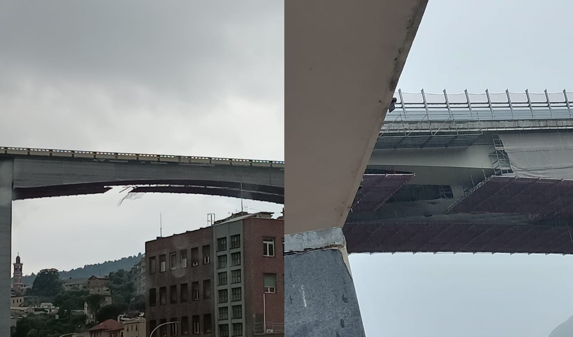 Viadotto Bisagno, foto virale ma 