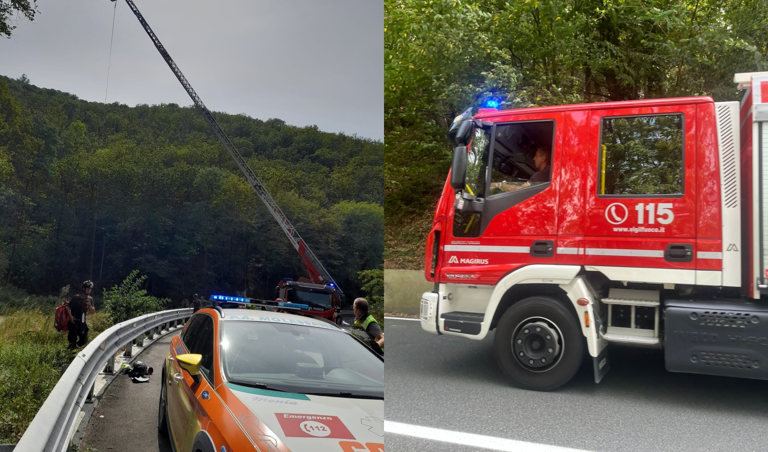 Davagna, motociclista sbalzata fuori strada: grave al San Martino