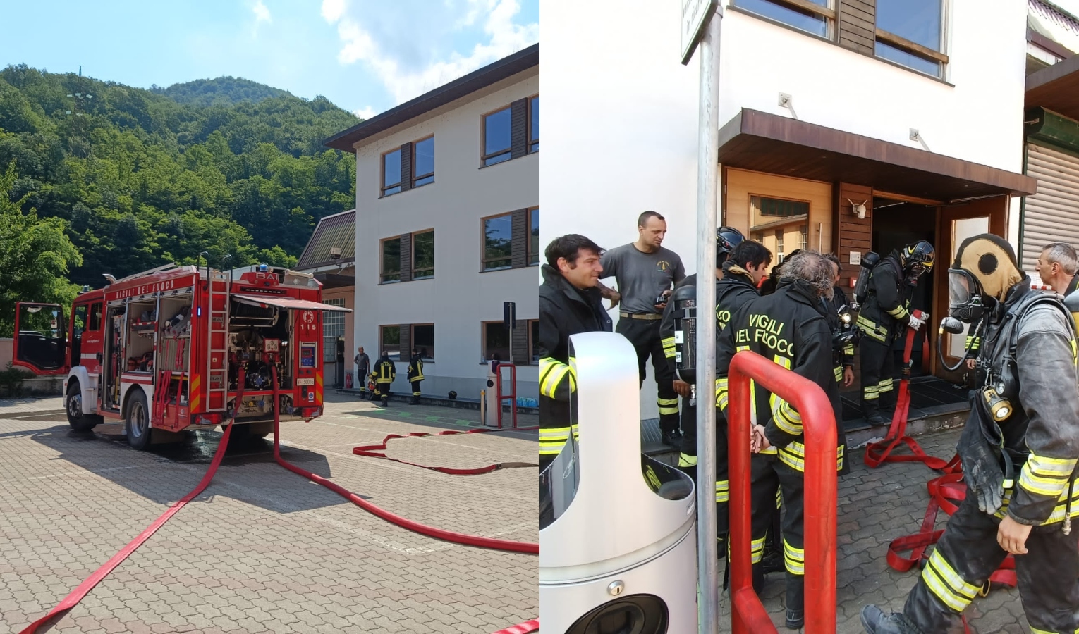 Rossiglione, incendio in una fabbrica di plastica