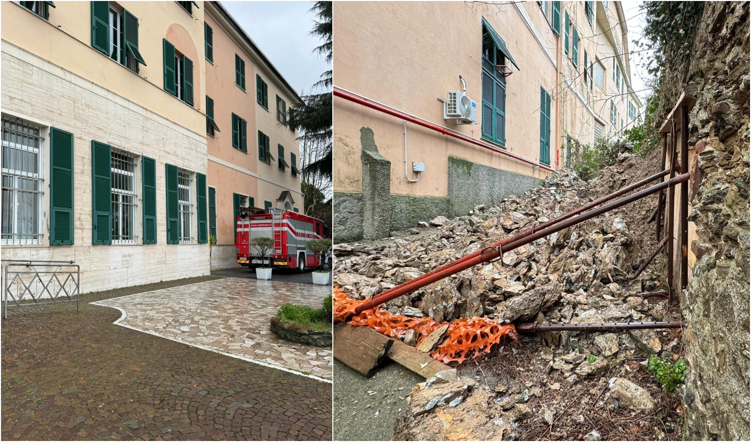 Frana Coronata, undici ospiti evacuati: rientro non a breve