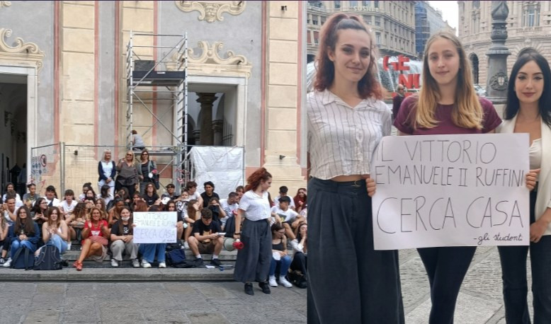Genova, mancano aule: in piazza studenti aspiranti operatori socio sanitari